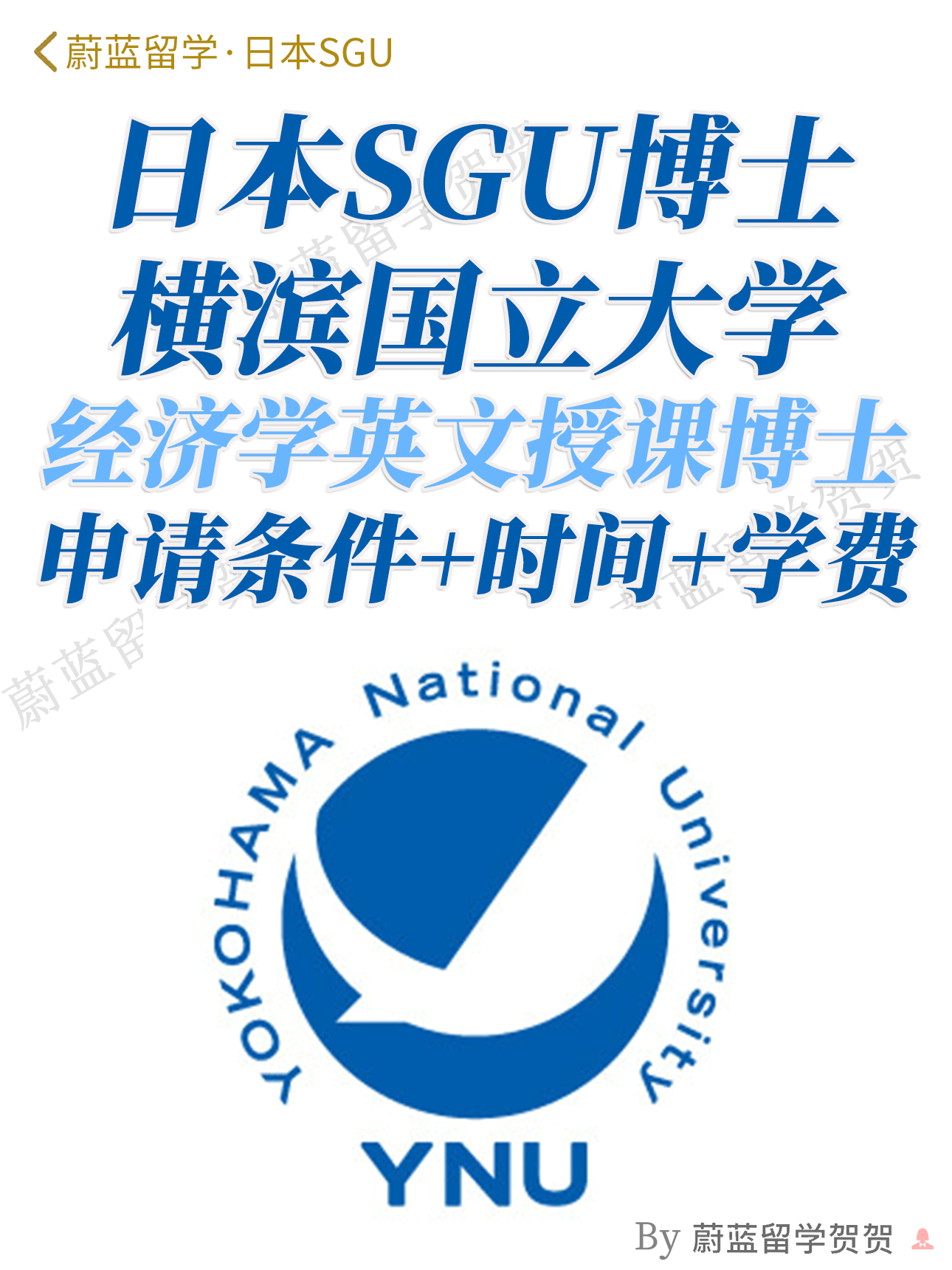 日本sgu横滨国立大学sgu经济学博士申请条件时间
